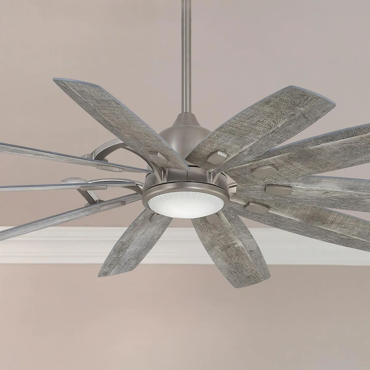 Barn LED 65" Smart Ceiling Fan with Remote, Burnished Nickel