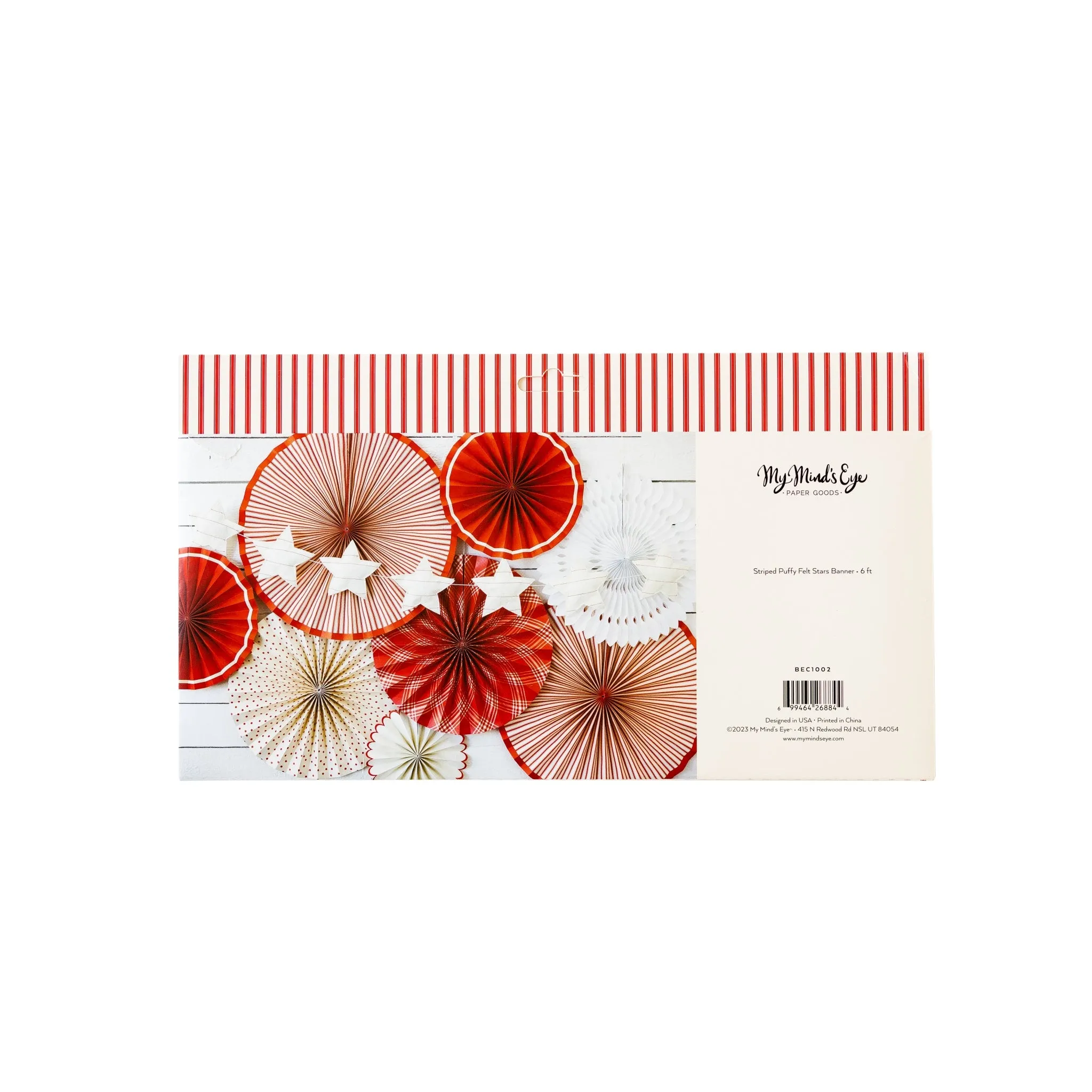 BEC1002 - Believe Felt Striped Star Banner