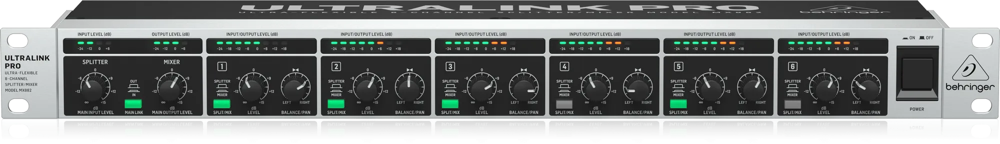 Behringer ULTRALINK PRO MX882 V2 Ultra-Flexible 8-Channel Splitter/Mixer