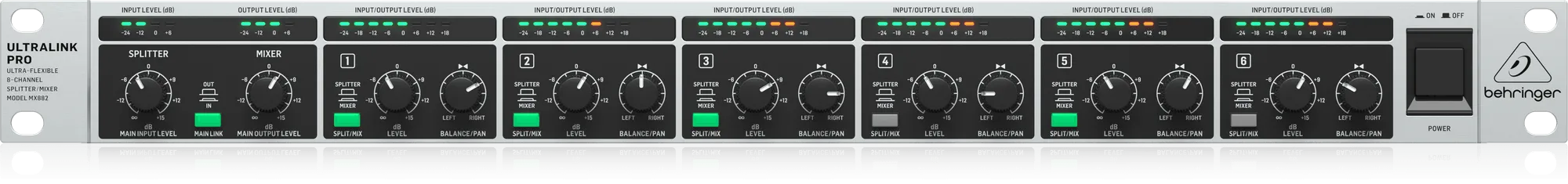 Behringer ULTRALINK PRO MX882 V2 Ultra-Flexible 8-Channel Splitter/Mixer