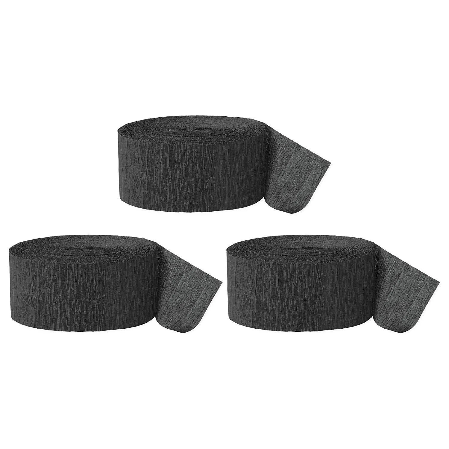 Black Crepe Paper Streamer Hanging Decorative Kit