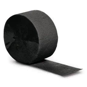 Black Velvet Crepe Streamers 81 ft