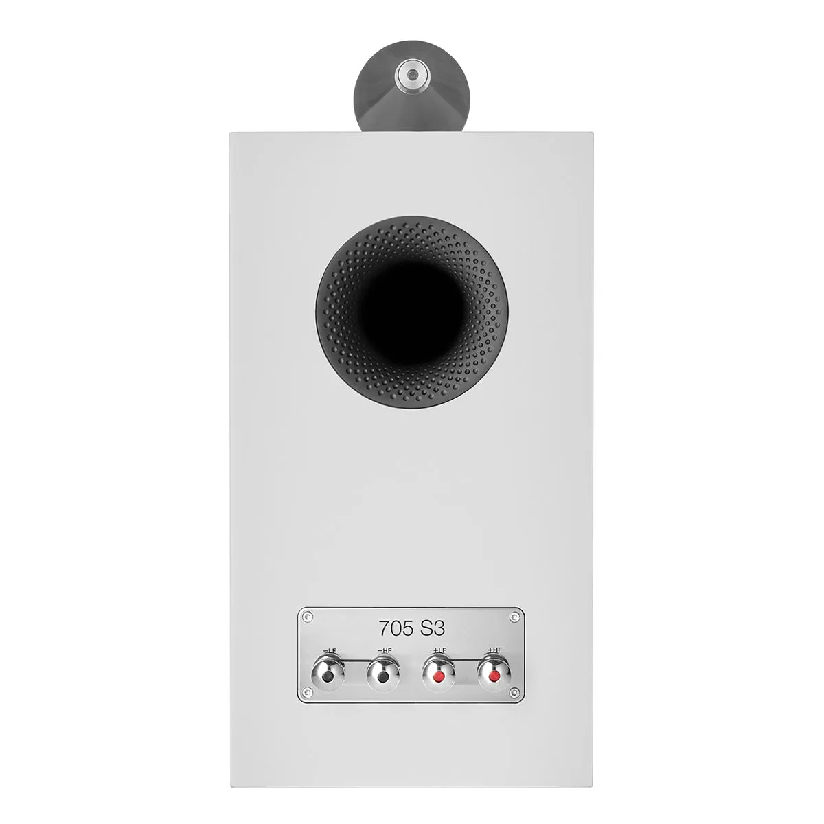 Bowers & Wilkins 705 S3 2-Way Bookshelf Speaker (Satin White) FS-700 Floor Stand (Silver) - Each