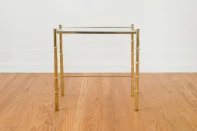 Brass & Glass Side Table