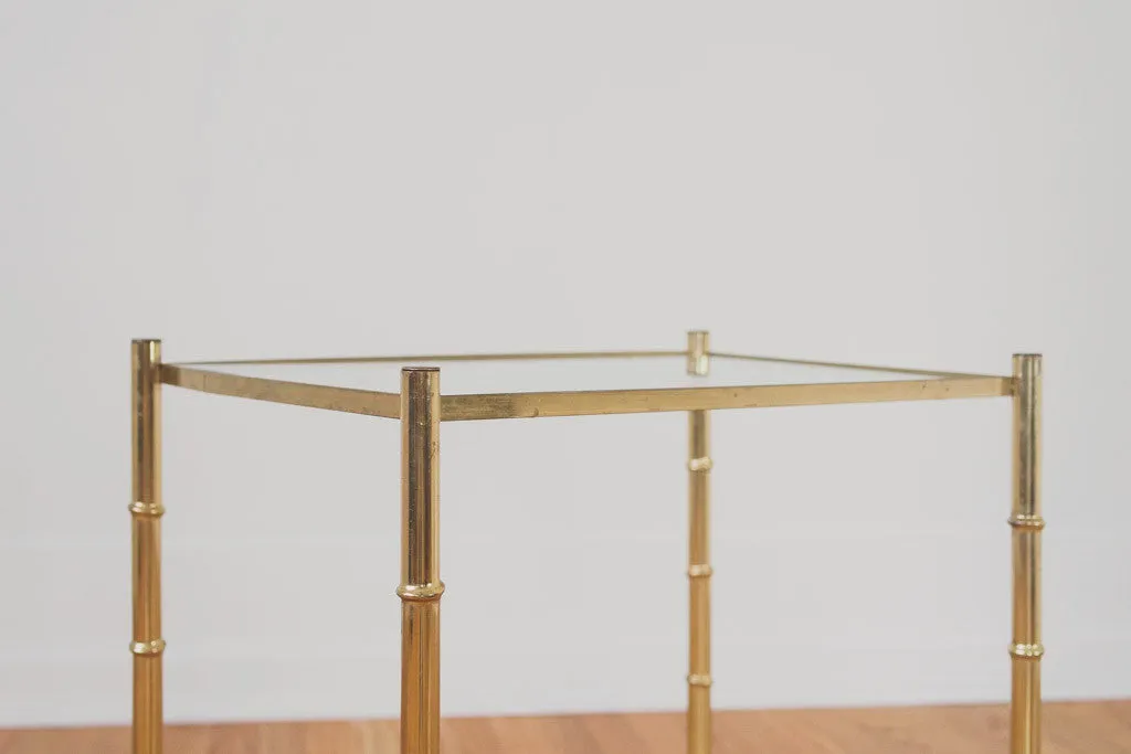 Brass & Glass Side Table