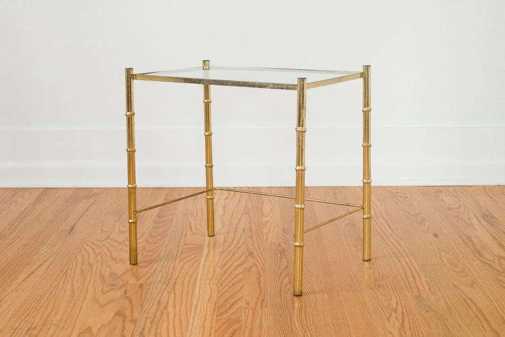 Brass & Glass Side Table