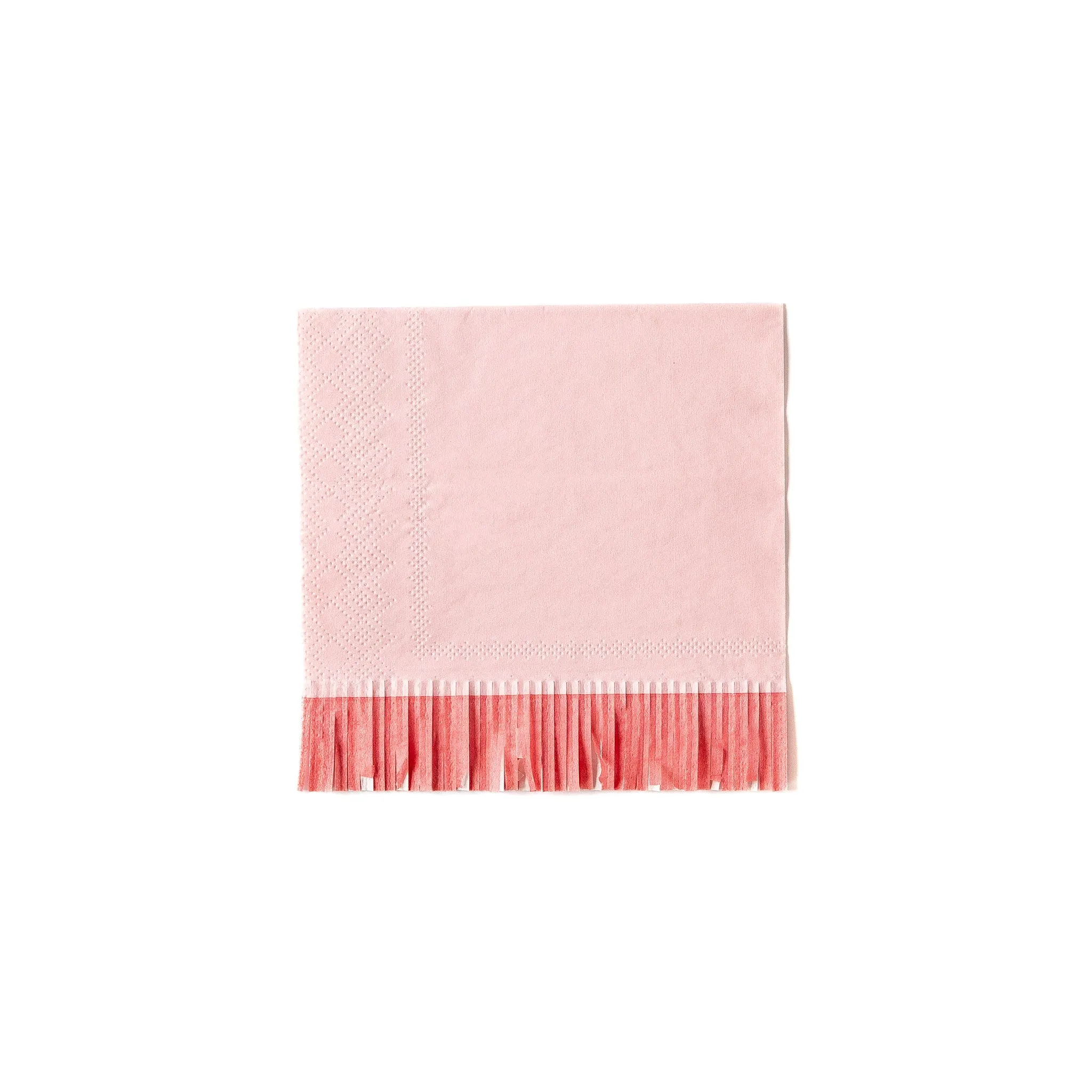 Bright Multi-colored Fringed Cocktail Napkins