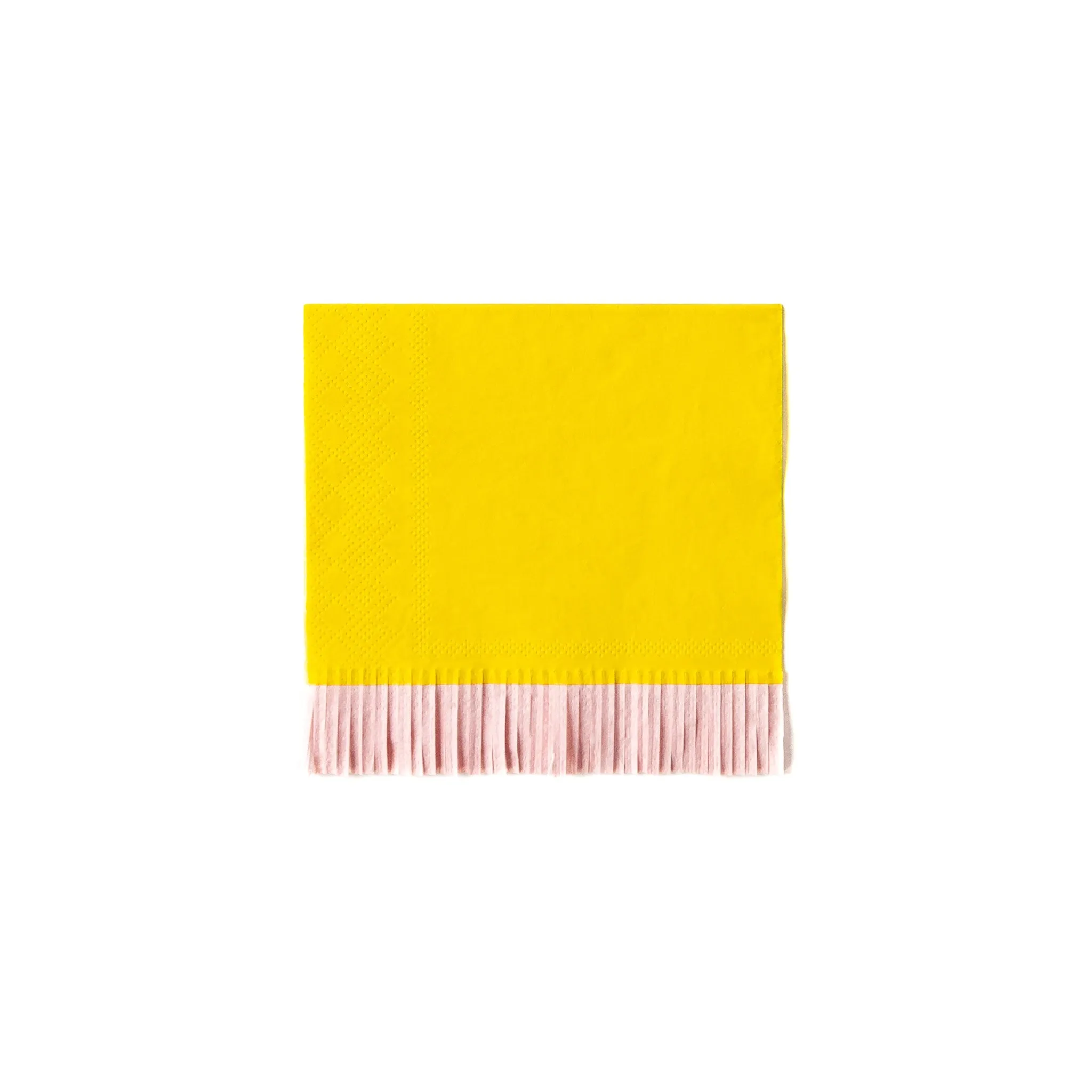 Bright Multi-colored Fringed Cocktail Napkins