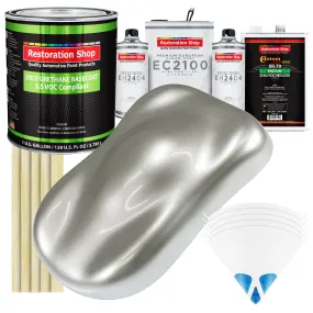 Brilliant Silver Firemist - LOW VOC Urethane Basecoat with European Clearcoat Auto Paint - Complete Gallon Paint Color Kit - Automotive Coating