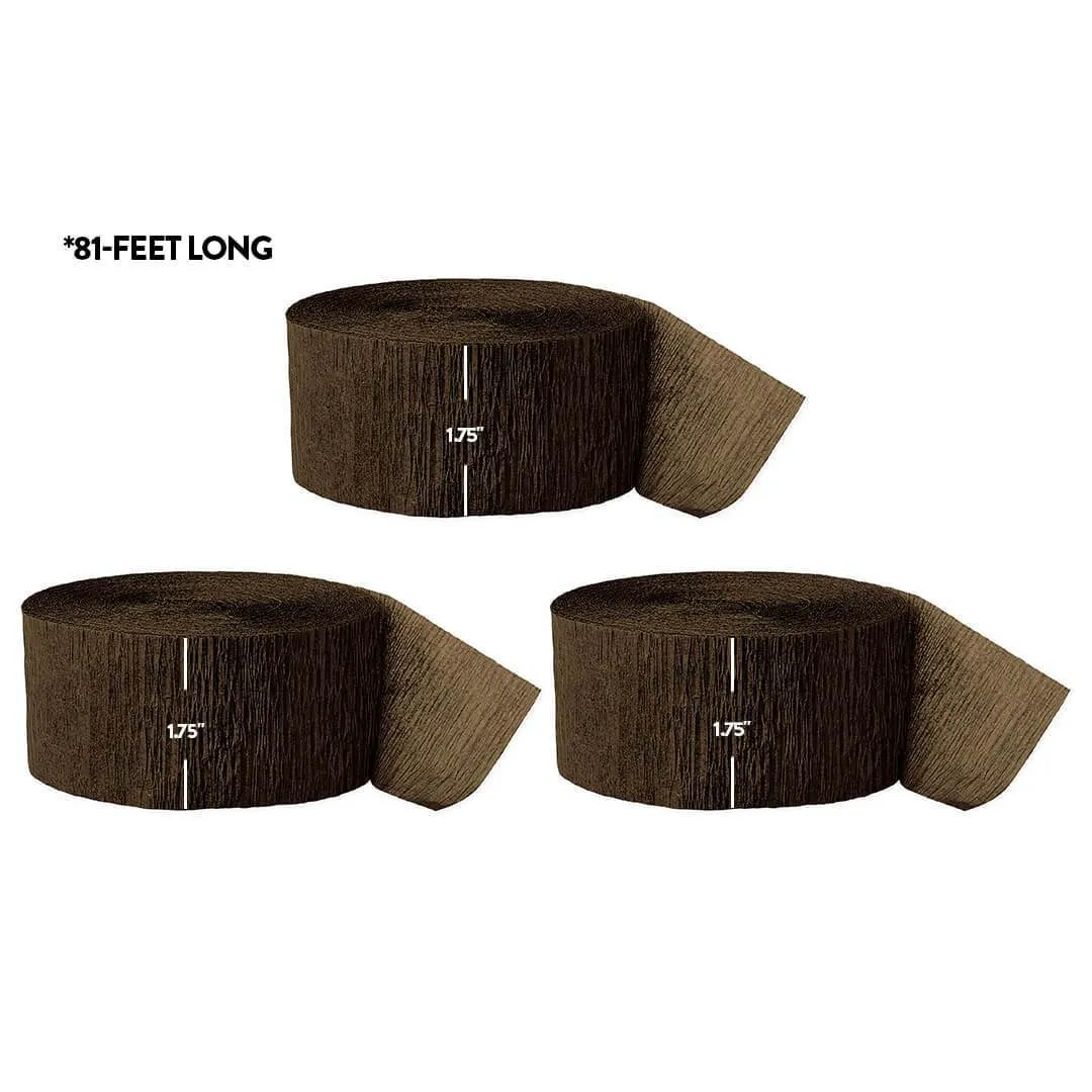 Brown Crepe Paper Streamer Hanging Decorative Kit