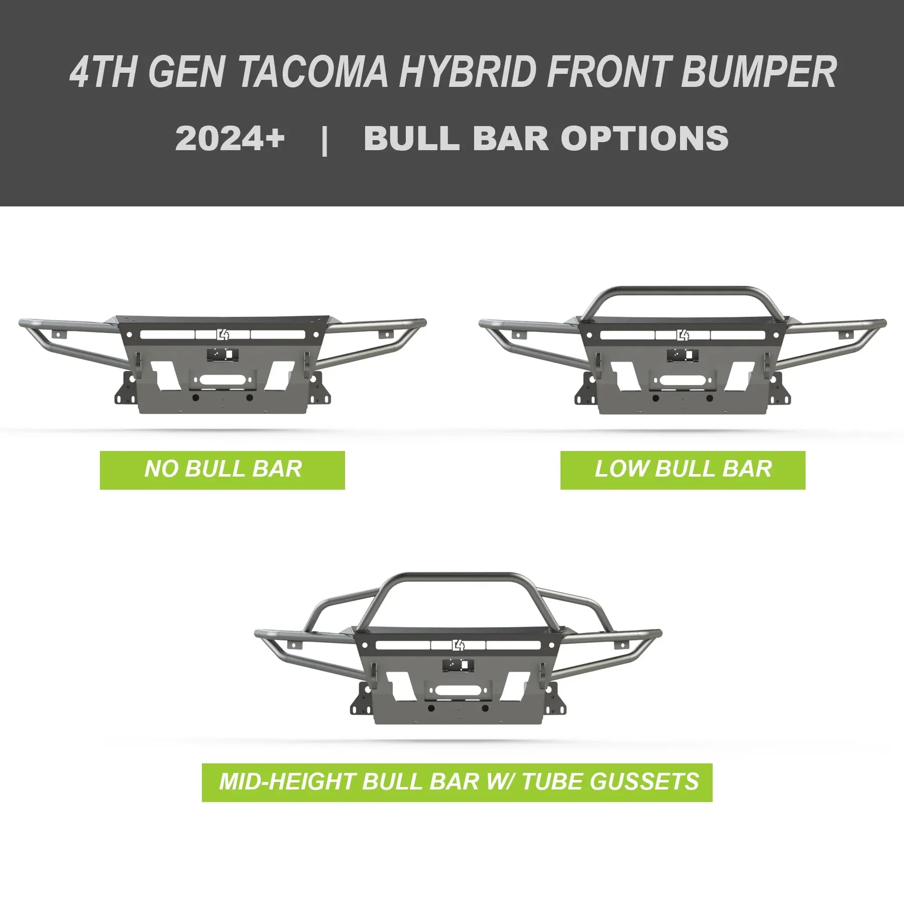 C4 Fabrication 2024  Tacoma Hybrid Front Bumper