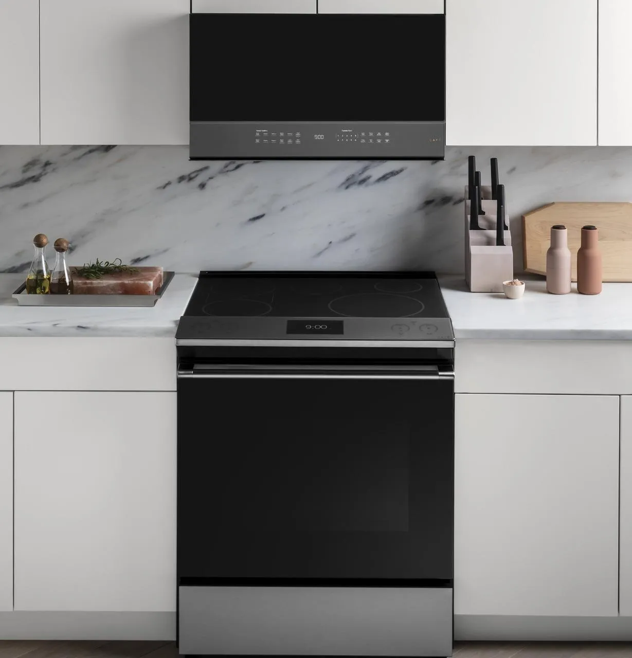 Cafe CVM721M2NS5 Caf(eback)™ 2.1 Cu. Ft. Smart Over-the-Range Microwave Oven in Platinum Glass