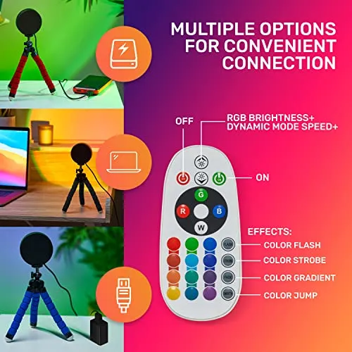 C&Berg Sunset Lamp LED Rainbow Projection 360° Rotation USB App Control Blue