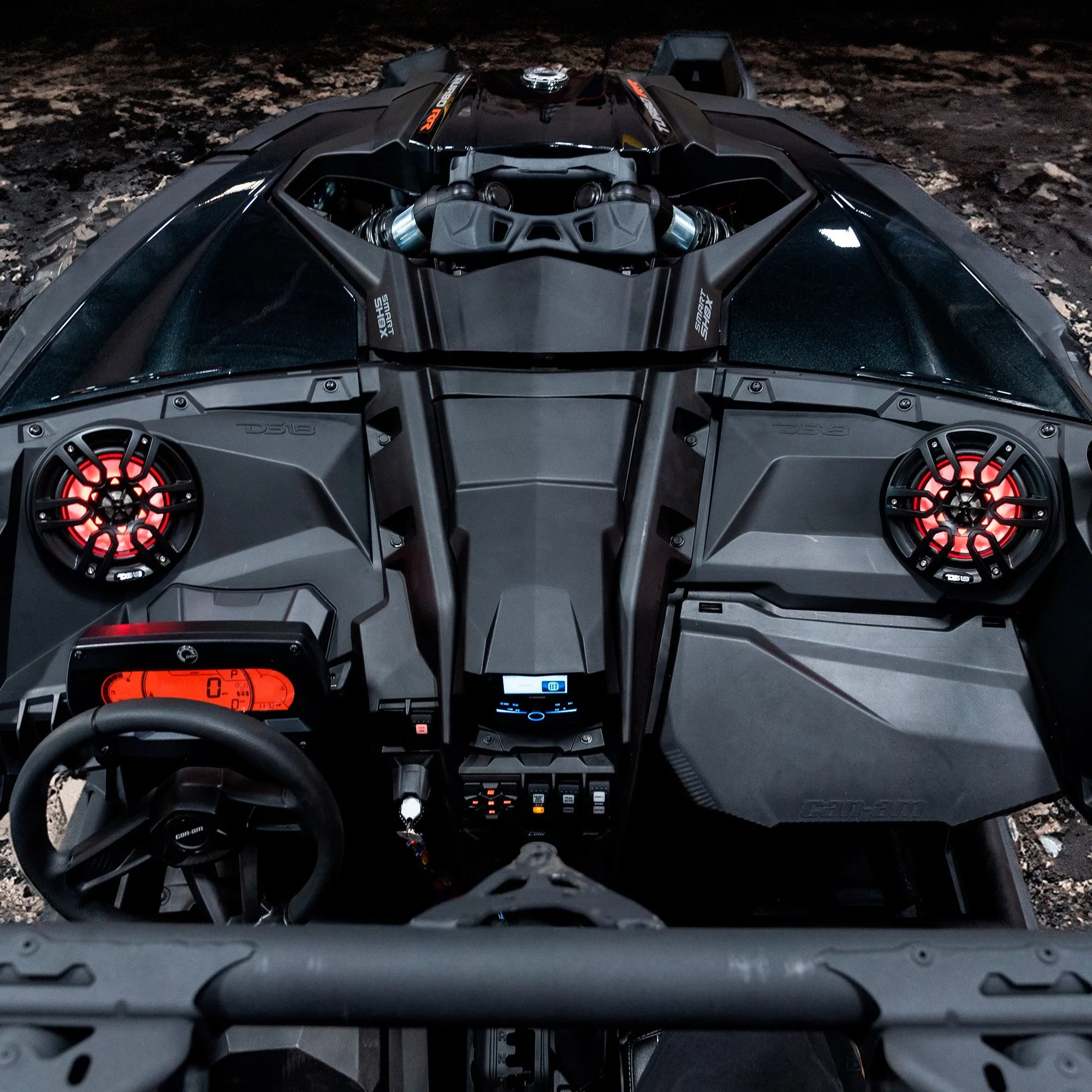 Can-Am Maverick X3 Stage 1 Dash Panel Speaker Enclosures - 1000 Watts MAX