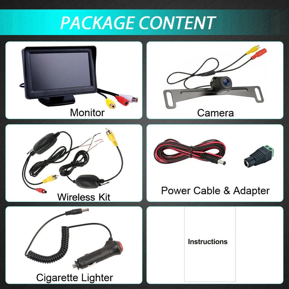 Car Backup Camera Rear View HD Parking System Night Vision with