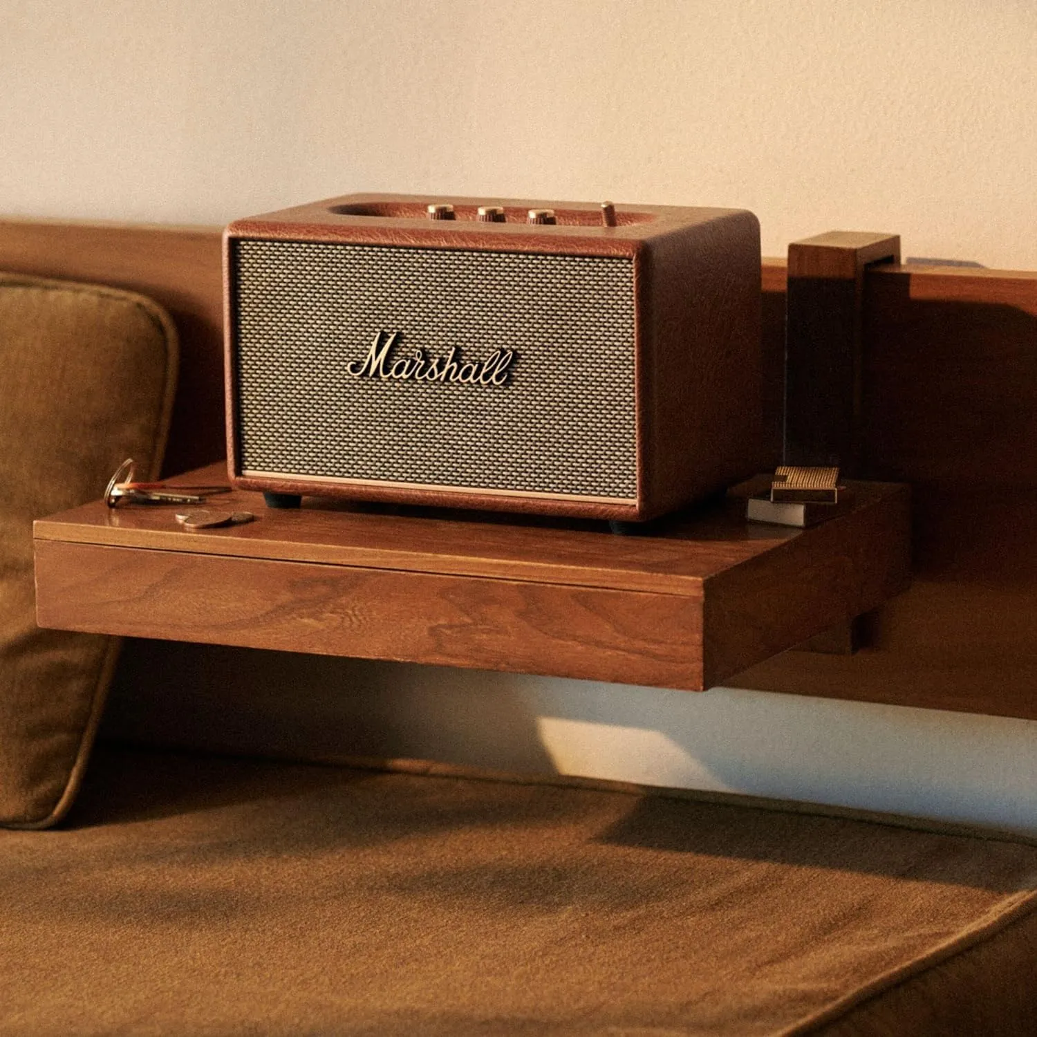 Certified Refurbished - Marshall Acton III Bluetooth Speaker, Brown