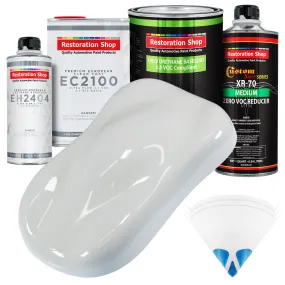 Championship White - LOW VOC Urethane Basecoat with European Clearcoat Auto Paint - Complete Quart Paint Color Kit - Automotive Coating