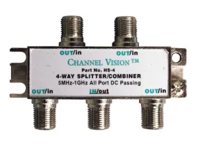 Channel Vision HS-4 4-Way Splitter/Combiner