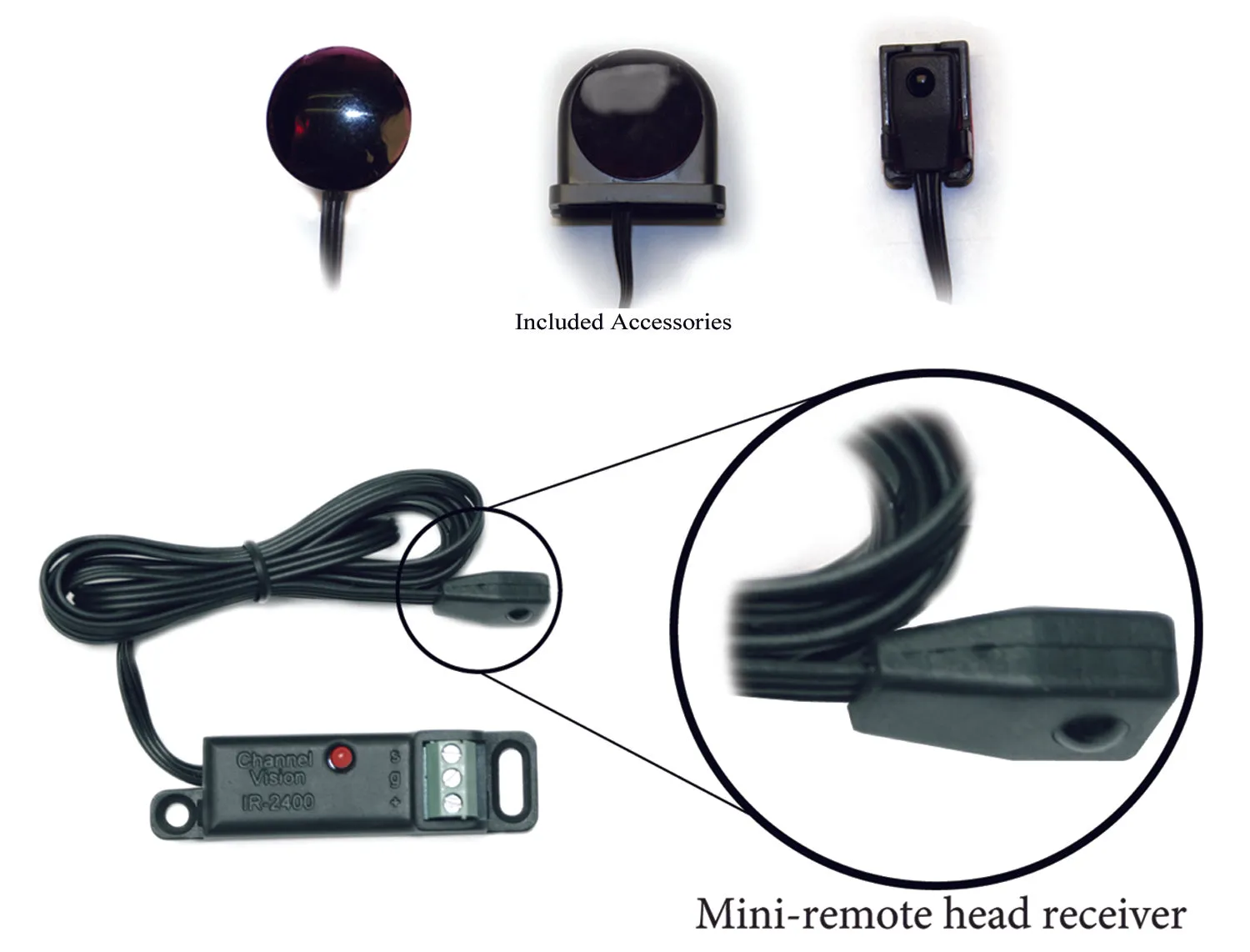 Channel Vision IR-2400 Plasma-Proof 2-Piece IR-Receiver Remote Head