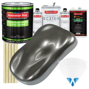Charcoal Gray Firemist - LOW VOC Urethane Basecoat with European Clearcoat Auto Paint - Complete Gallon Paint Color Kit - Automotive Coating