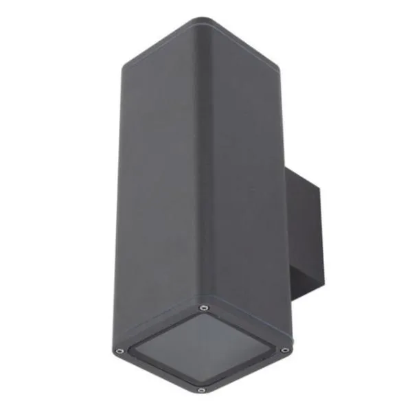 CLEARANCE Piper Square Up/Down Wall Light in Dark Grey