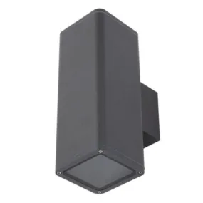 CLEARANCE Piper Square Up/Down Wall Light in Dark Grey