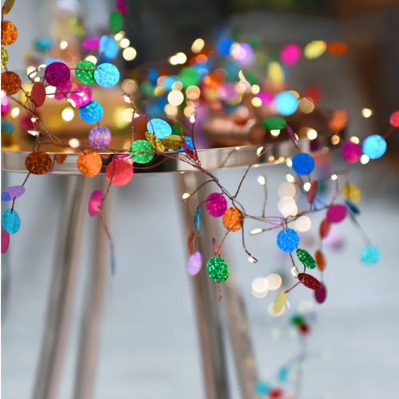 Vibrant Multi-Colored Confetti String Lights for Celebrations