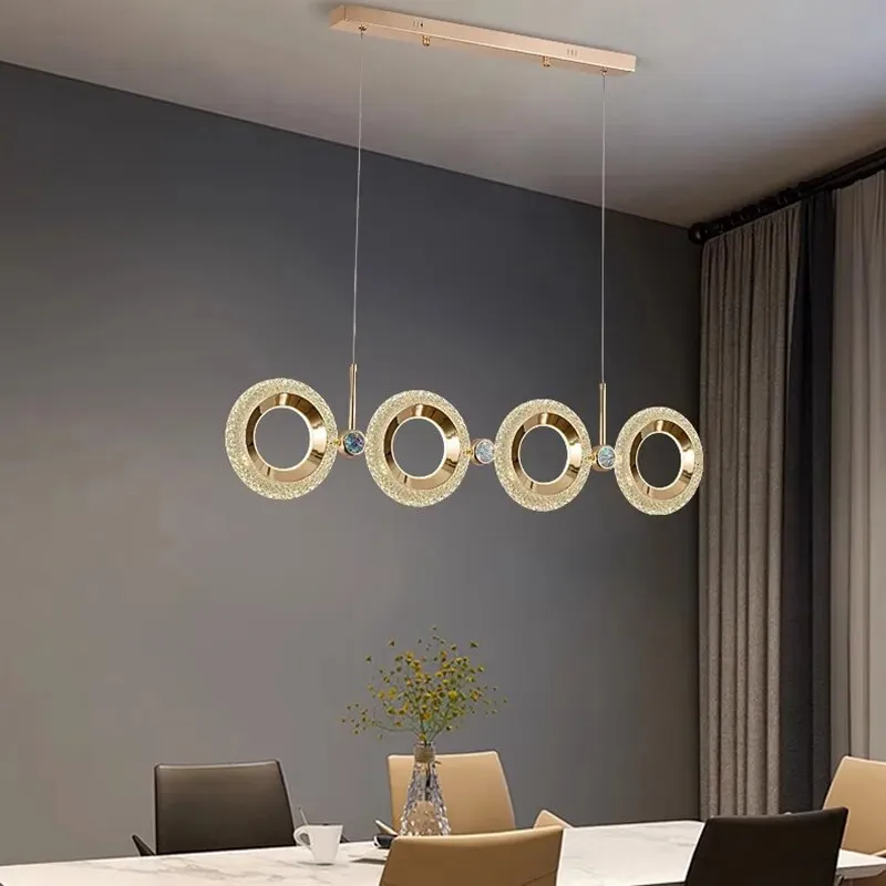 Contemporary Crystal LED Pendant Lights: Stylish Illumination for Living and Dining Rooms