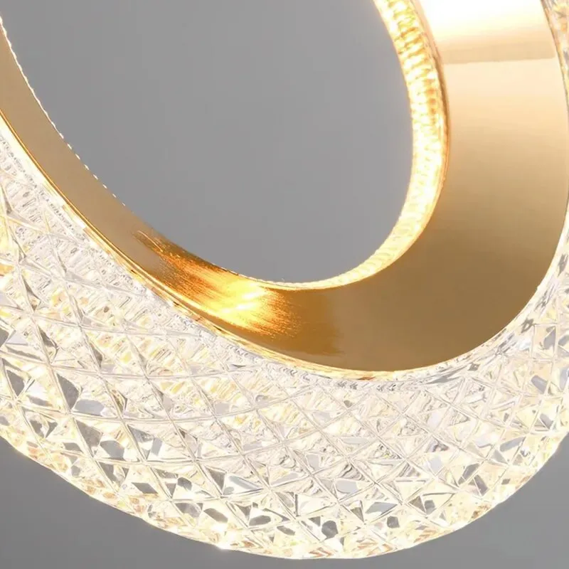 Contemporary Crystal LED Pendant Lights: Stylish Illumination for Living and Dining Rooms