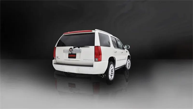 Corsa Exhaust Tip - 3" Inlet - Dual 4" Round Outlet - 16-5/8" Long - Double Wall - Beveled Edge - Angled Cut - Stainless - Black