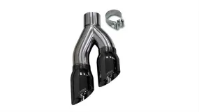 Corsa Performance 14031BLK One Twin 4.0 Inch Side Swept Black Pro-Series Tips (Clamp Included) Fits Corsa Exhaust Kits Stainless Steel Corsa Performance