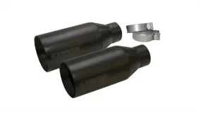 Corsa Performance 14051BPC Two Single 5 Inch Matte Black Pro-Series Tips Clamps Included Stainless Steel Corsa Performance