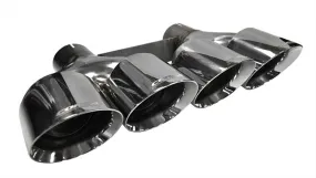 Corsa Performance 14062 Quad 4.5 Inch Polished Pro-Series Tip Kit Clamps Included Dual Rear Exit For Corsa C7 Exhaust Only Stainless Steel Corsa Performance