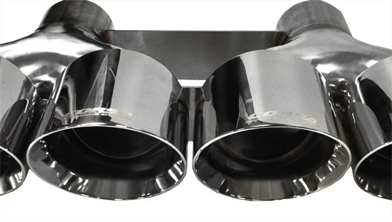 Corsa Performance 14062 Quad 4.5 Inch Polished Pro-Series Tip Kit Clamps Included Dual Rear Exit For Corsa C7 Exhaust Only Stainless Steel Corsa Performance