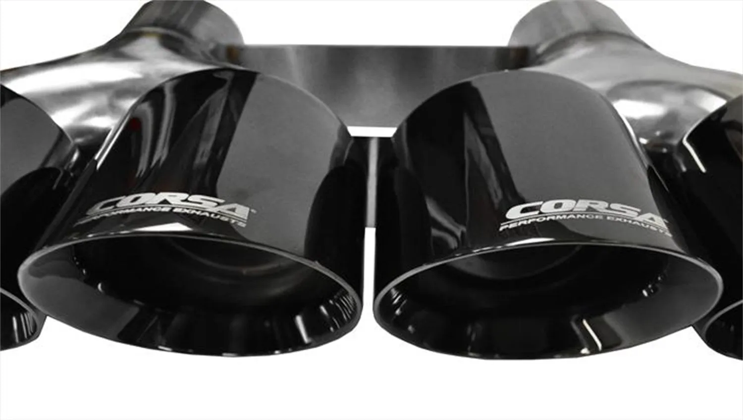 Corsa Performance 14062BLK Quad 4.5 Inch Black Pro-Series Tip Kit Clamps Included For Corsa C7 Exhaust Only Stainless Steel Corsa Performance