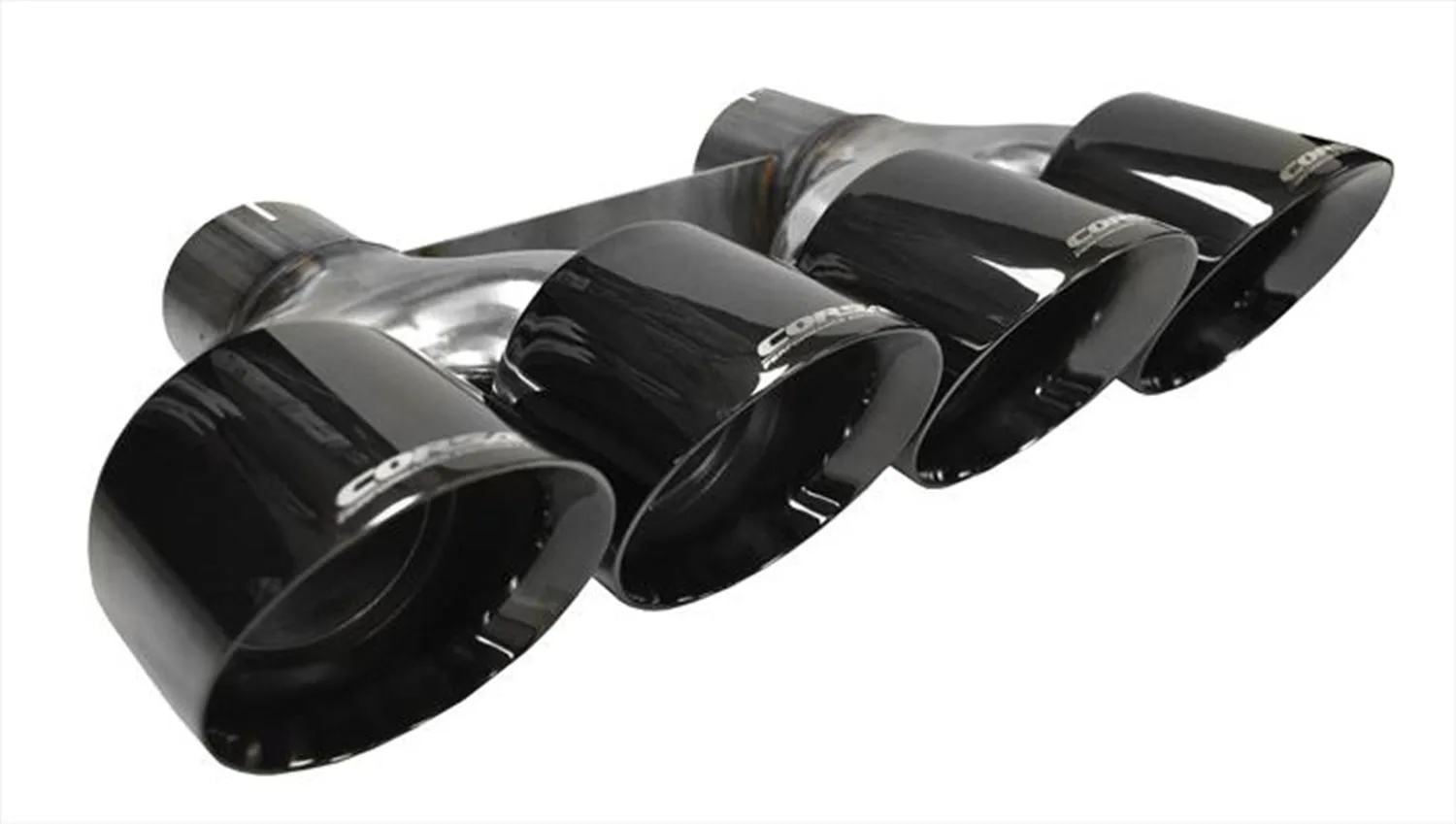 Corsa Performance 14062BLK Quad 4.5 Inch Black Pro-Series Tip Kit Clamps Included For Corsa C7 Exhaust Only Stainless Steel Corsa Performance