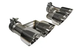 Corsa Performance 14333 Two Twin 4.0 Inch Polished Tips Clamps Included Dual Rear Exit For Corsa Mustang GT Exhaust Only Stainless Steel Corsa Performance