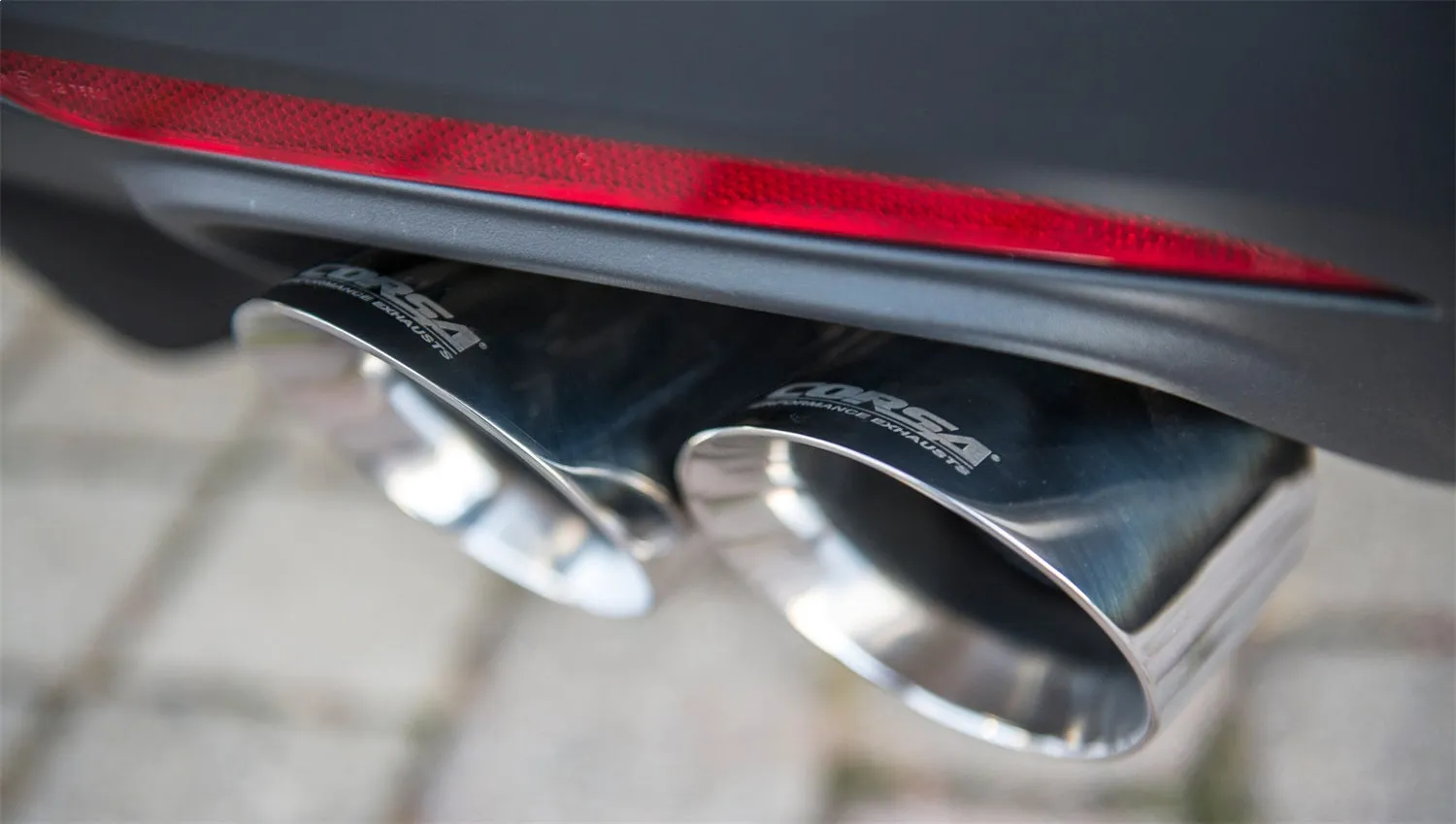 Corsa Performance 14333 Two Twin 4.0 Inch Polished Tips Clamps Included Dual Rear Exit For Corsa Mustang GT Exhaust Only Stainless Steel Corsa Performance