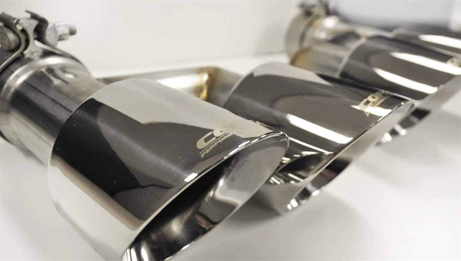 Corsa Performance 14333 Two Twin 4.0 Inch Polished Tips Clamps Included Dual Rear Exit For Corsa Mustang GT Exhaust Only Stainless Steel Corsa Performance