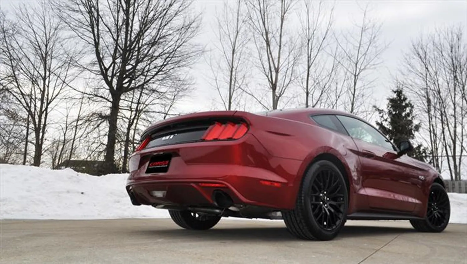 Corsa Performance 14346BLK Two Single 4.5 Inch Black Tips Clamps Included Single Rear Exits For Corsa Mustang GT Exhaust Only Stainless Steel Corsa Performance