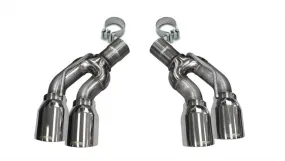 Corsa Performance 14359 Two Twin 4.0 Inch Polished Tips Clamps Included Dual Rear Exit For Corsa Cadillac CTS-V Exhaust Only Stainless Steel Corsa Performance