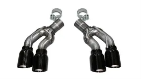 Corsa Performance 14359BLK Two Twin 4.0 Inch Black Tips Clamps Included Dual Rear Exit For Corsa Cadillac CTS-V Exhaust Only Stainless Steel Corsa Performance