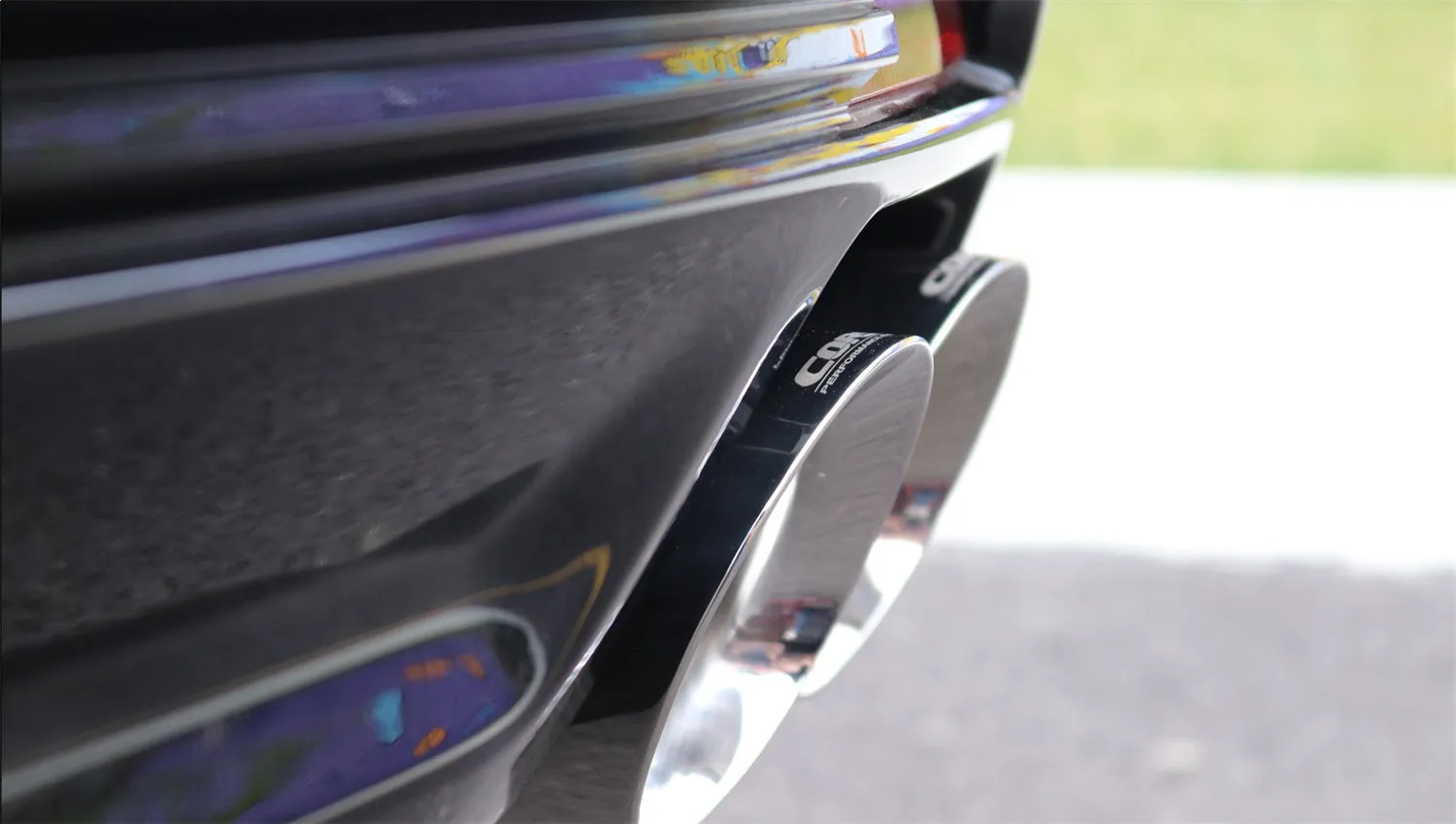 Corsa Performance 14479BLK Two Twin 4.0 Inch Black Tips Clamps Included Dual Rear Exit For Corsa Cadillac ATS-V Exhaust Only Stainless Steel Corsa Performance