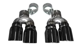 Corsa Performance 14479BLK Two Twin 4.0 Inch Black Tips Clamps Included Dual Rear Exit For Corsa Cadillac ATS-V Exhaust Only Stainless Steel Corsa Performance