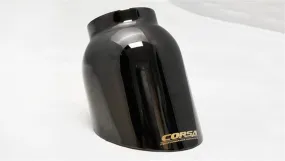 Corsa Performance 14492BLK Two Single 4.0 Inch Black Tip (Clamp Included) Single Rear Exit For Corsa VW Golf GTI Mk6 Exhaust Only Stainless Steel Corsa Performance
