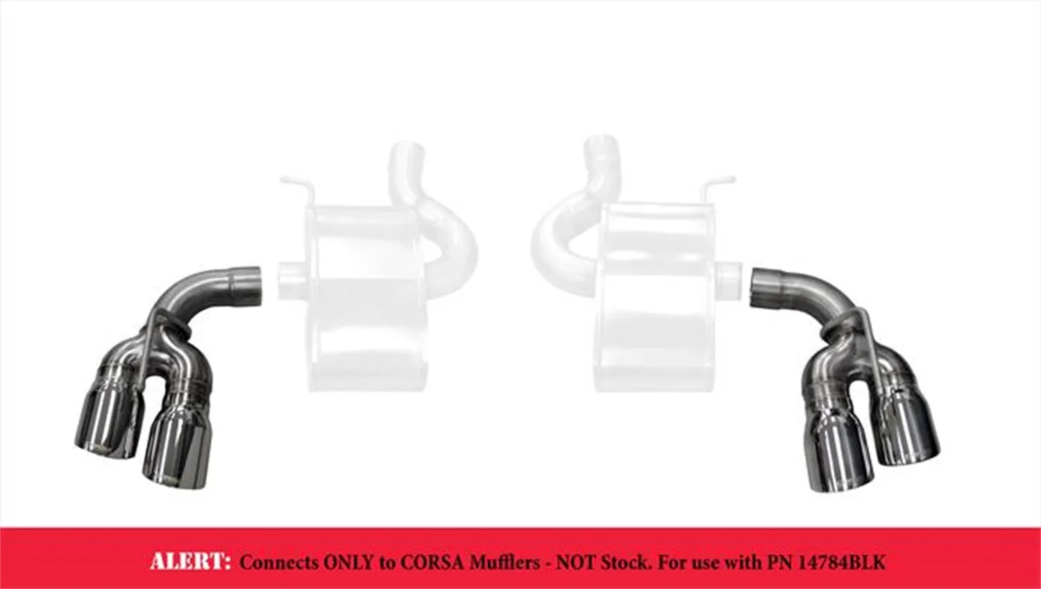 Corsa Performance 14774 Two Twin 4.0 Inch Polished Tips Clamps Included Dual Rear Exit For Corsa Camaro SS/ZL1 Exhaust Only Stainless Steel Corsa Performance