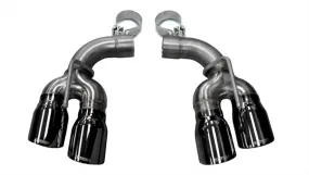 Corsa Performance 14774BLK Two Twin 4.0 Inch Black Tips Clamps Included Dual Rear Exit For Corsa Camaro SS/ZL1 Exhaust Only Stainless Steel Corsa Performance