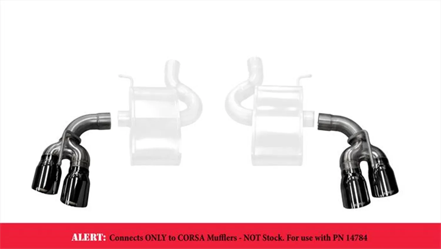 Corsa Performance 14774BLK Two Twin 4.0 Inch Black Tips Clamps Included Dual Rear Exit For Corsa Camaro SS/ZL1 Exhaust Only Stainless Steel Corsa Performance