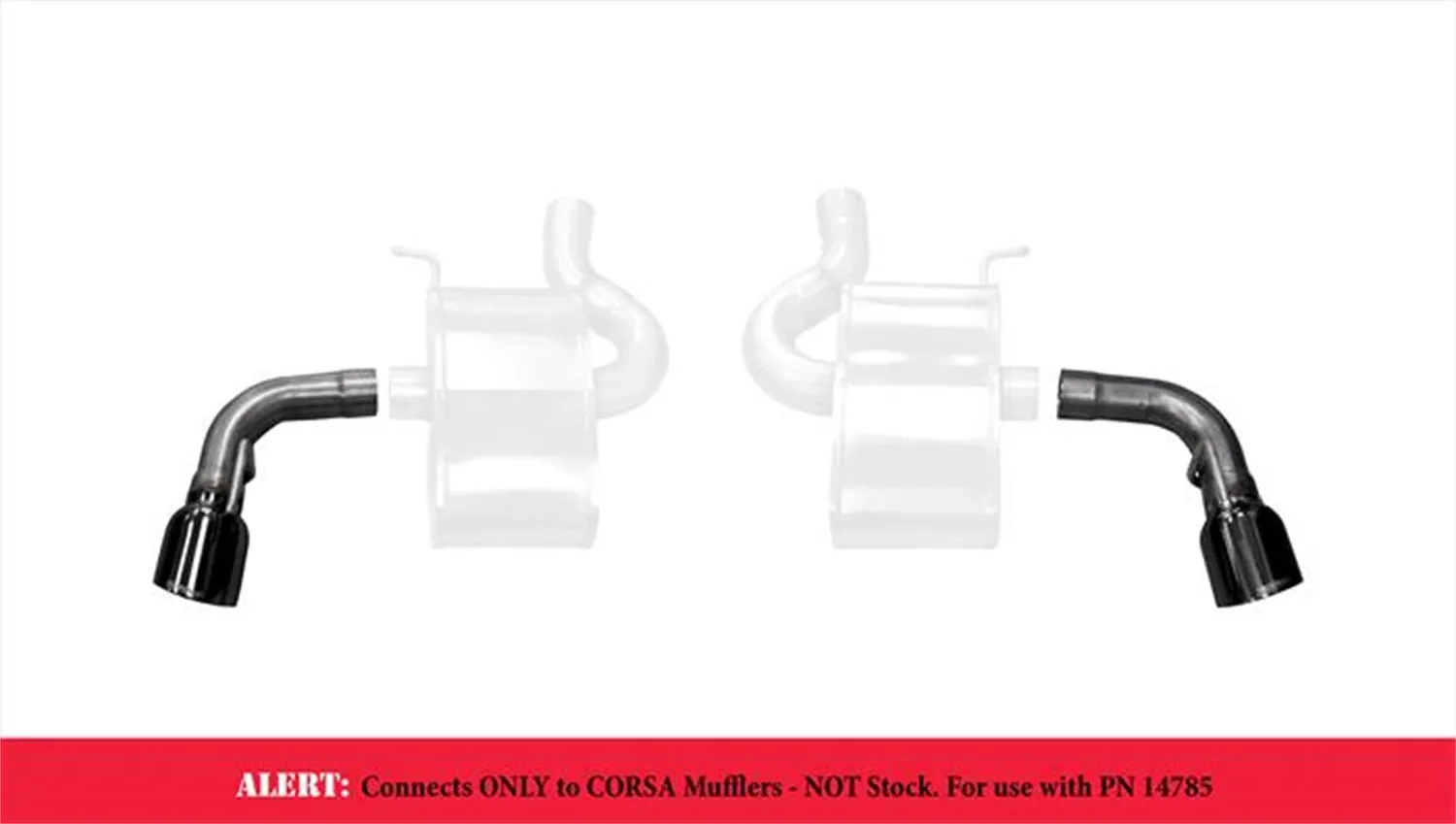 Corsa Performance 14775BLK Two Single 4.5 Inch Black Tips Clamps Included Dual Rear Exit For Corsa Camaro SS Exhaust Only Stainless Steel Corsa Performance