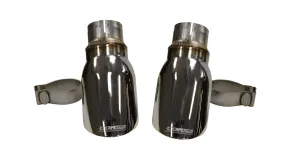 Corsa Performance 14977 Two Single 4.0 Inch Polished Tip (Clamp Included) Single Rear Exit For Corsa Dodge Charger Exhaust Only Stainless Steel Corsa Performance